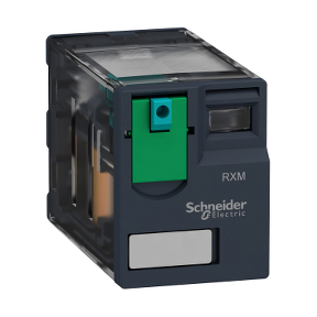 Schneider Electric Miniature Relay; 12A; DPDT; 48VDC; 8-Blade; Mechanical Indicator; Test Button